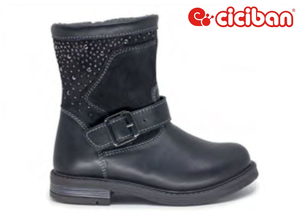 Tania Black 09 - Fleece Lining Side Zipper Boot